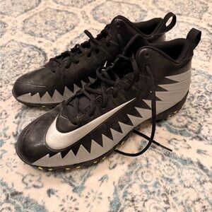 Nike Alpha Menace Shark Football Cleat 878122 Black & Silver